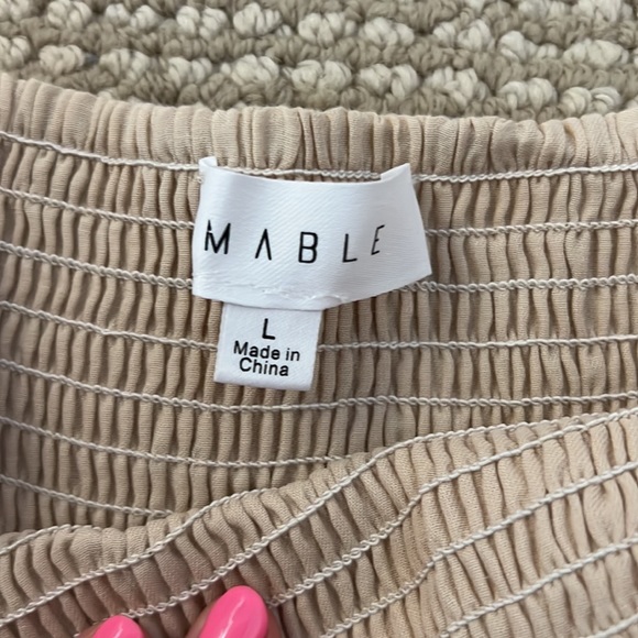 Taupe mini ruffle skirt - Picture 2 of 3